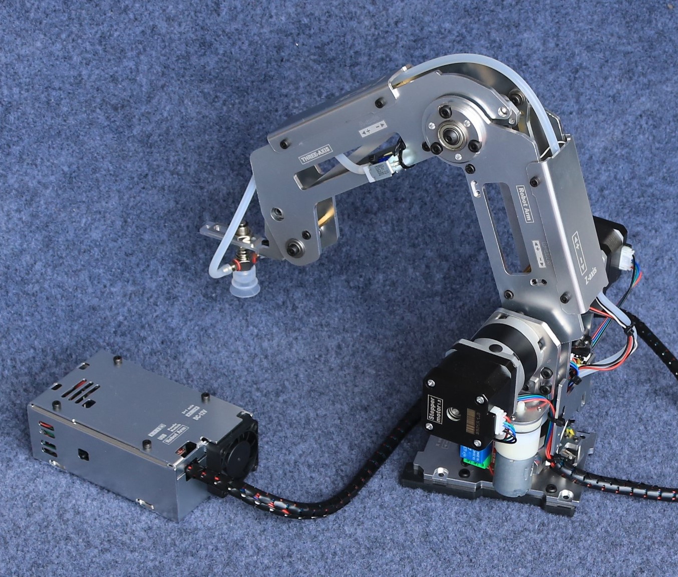 Brazo robótico multieje, manipulador de Metal paso a paso Industrial para Robot Arduino 2560, Kit DIY con ventosa/garra de Motor paso a paso