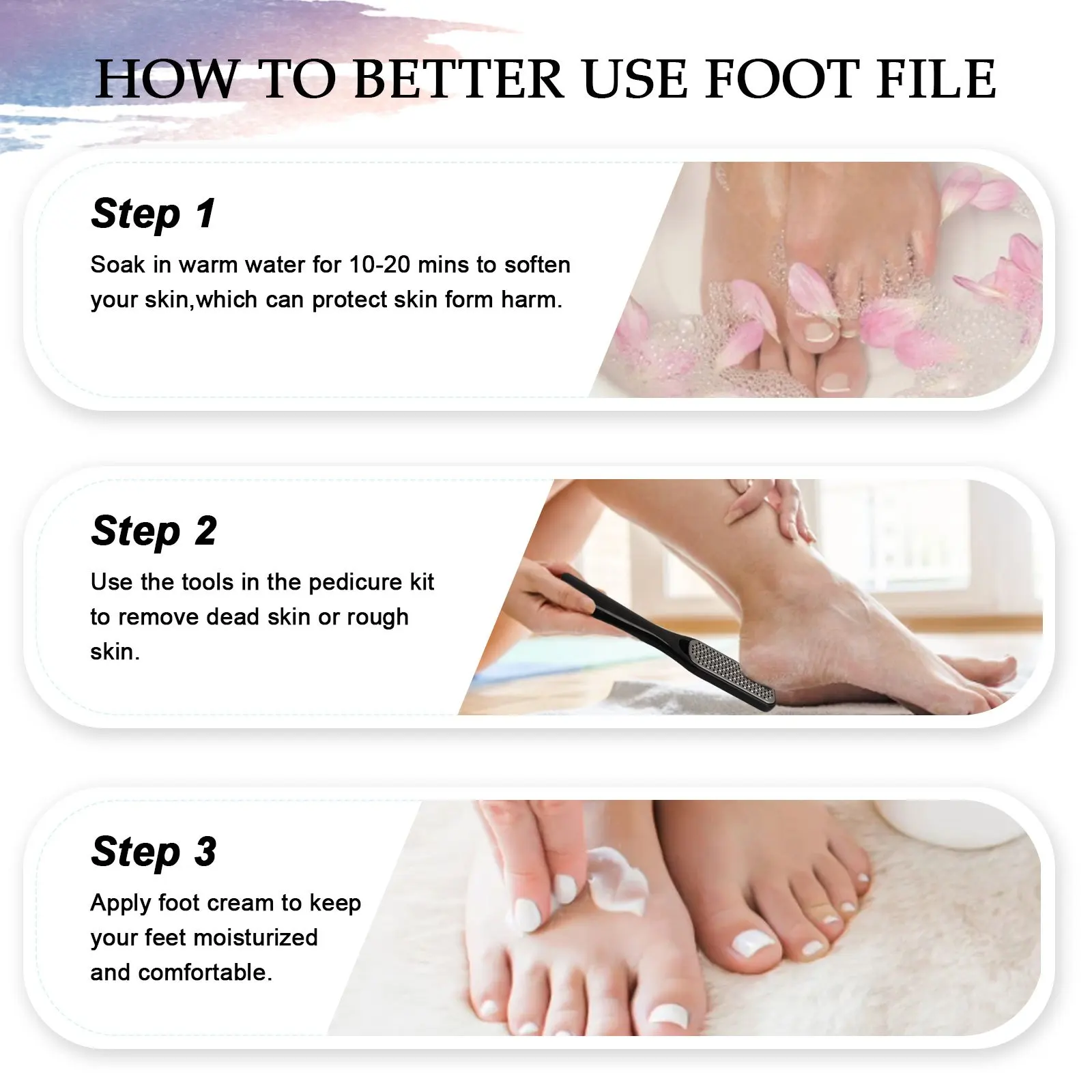 Pedicure ชุด Peeling และ Exfoliating Calluses แปรงขัดเท้าสแตนเลส Double-Sided Foot Care เหยียบหิน 10 in 1