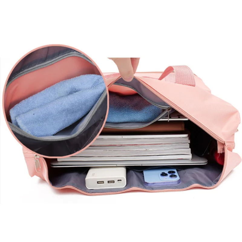 Erweiterbare Handgepäck-Reisetasche mit großem Fassungsvermögen – langlebig, mehrere Fächer, geeignet für Reisen, Fitness, Yoga, Handtasche.