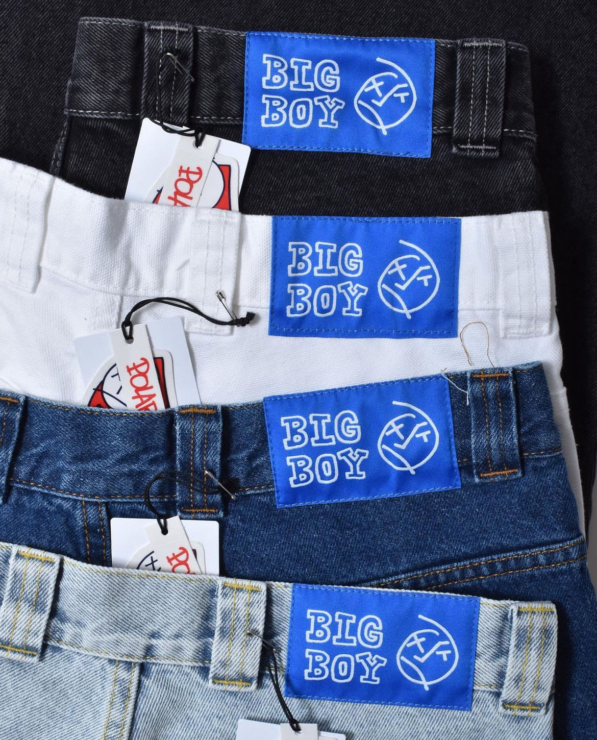 Retro Blue Baggy Skateboard Streetwear BigBoy Haft Loose High Waisted Jeans Y2K Couples Fashion Wysokiej jakości spodnie męskie