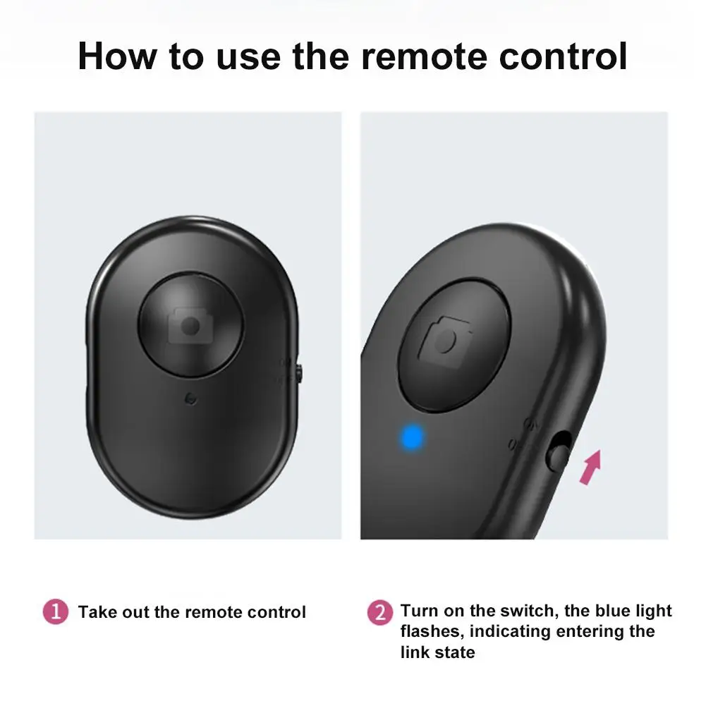 Wireless Bluetooth Selfie Stick For Android/iOS Selfie Bluetooth Remote Control Rechargeable Bluetooth Fast Connection