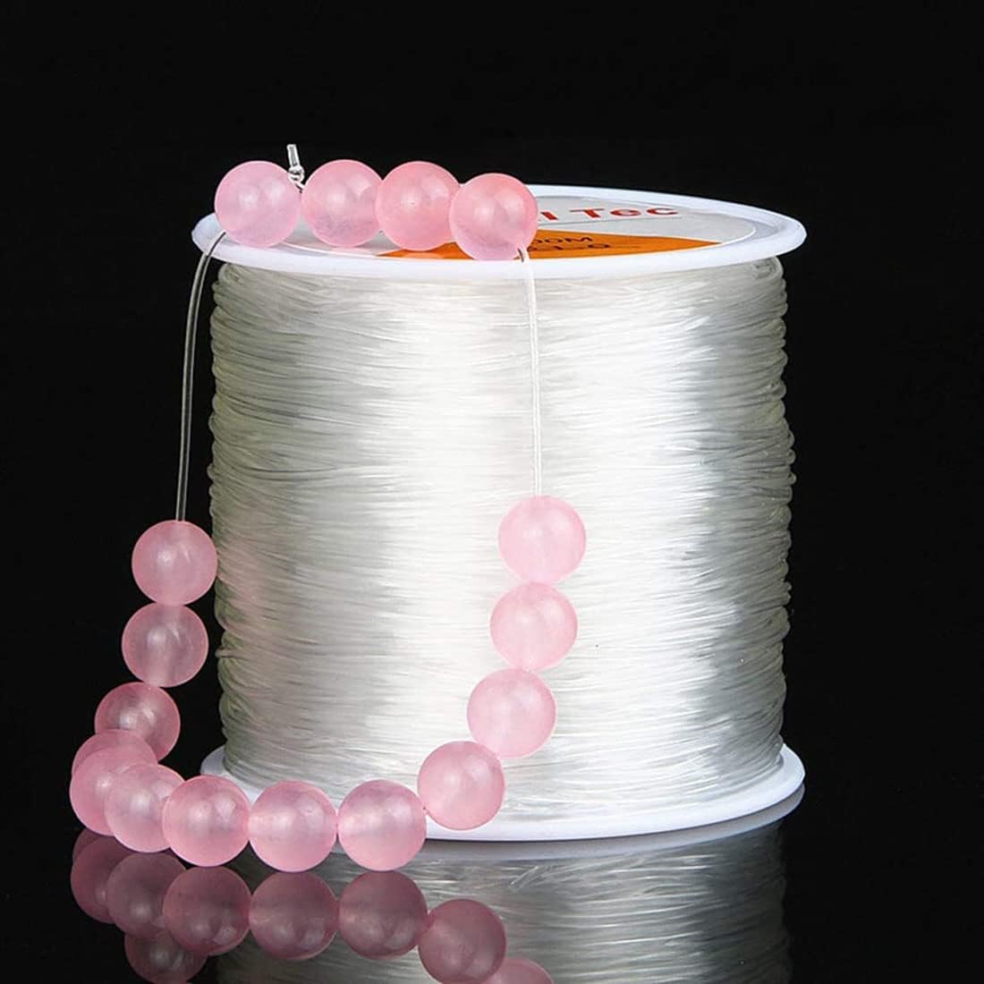 Fil élastique transparent pour bracelet en cristal perlé, bijoux à bricoler soi-même, TPU, 100m
