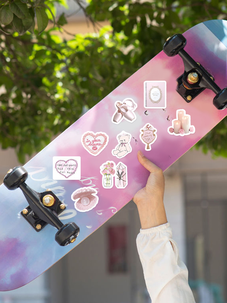 46pcs Bunny, Beer, Parfum Roze Graffiti Stickers Versierd Notebook Water Cup Dagboek Gitaar Student Briefpapier PVC Decals