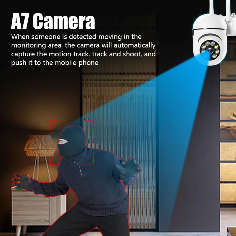 2MP Drahtlose Sicherheitsüberwachung PTZ Kamera Wifi IP Outdoor 5X Zoom Kameras AI Human Tracking Zwei-wege Audio HD Nacht Farbe Cam