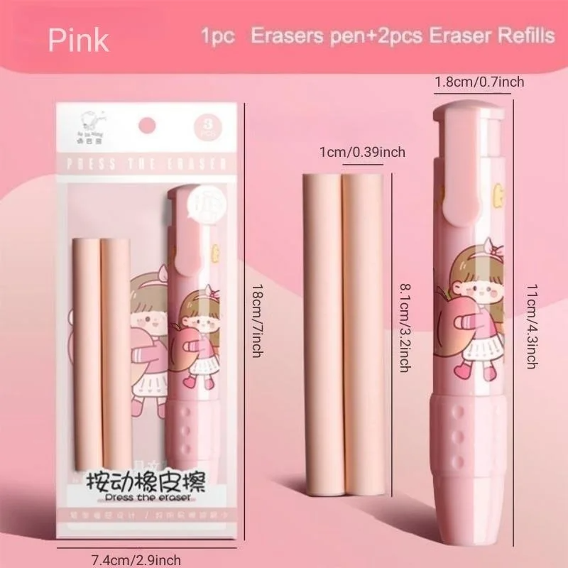 Retractable Pushable Eraser Student Drawing Design Office Eraser No Crumbs Do Not Leave A Mark Creative Push Type