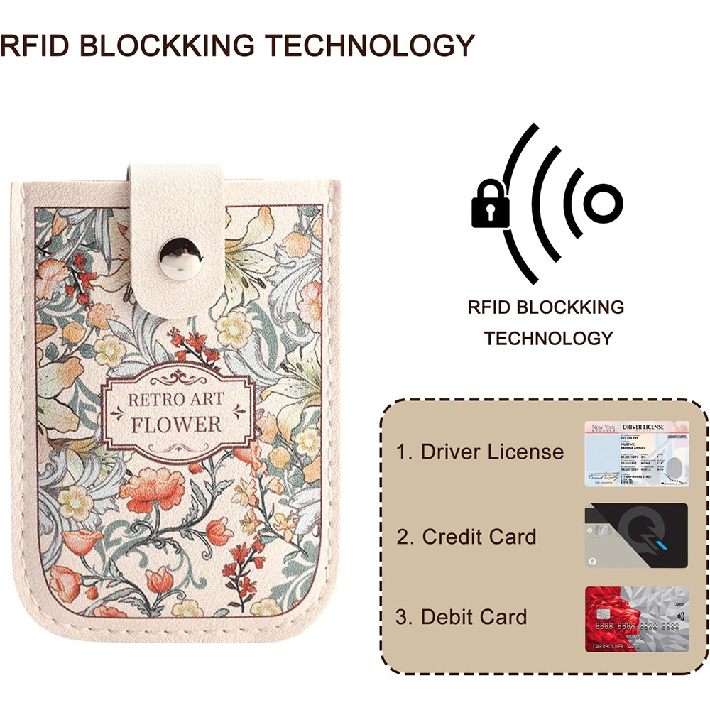 Laminated Concealed Mini Card Wallet Pull-out Type Credit Card Case Business Card Case RFID Blocking PVC ID Card Holder