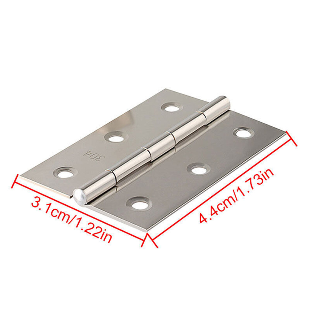 Charnières en acier inoxydable, 10 pièces, connecteur de porte, tiroir, 6 trous de montage pour meubles, bibliothèque, fenêtre, armoire, raccord de porte