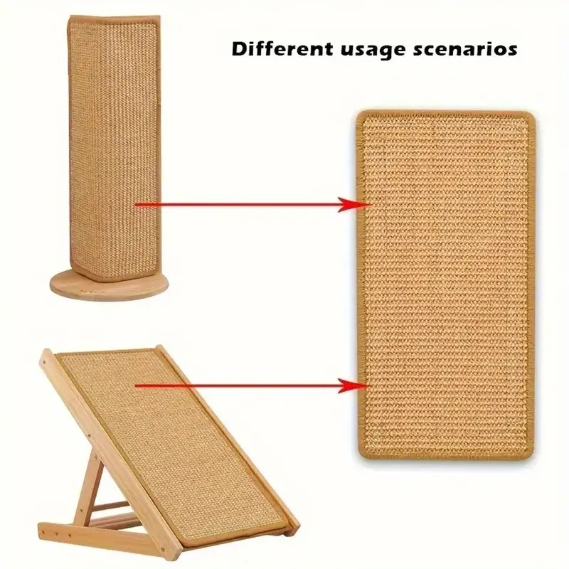 자연 사이 잘삼 고양이 Scratcher 매트 고양이 스크래치 매트 가로 고양이 바닥 긁는 패드 깔개 소파와 카펫을 보호