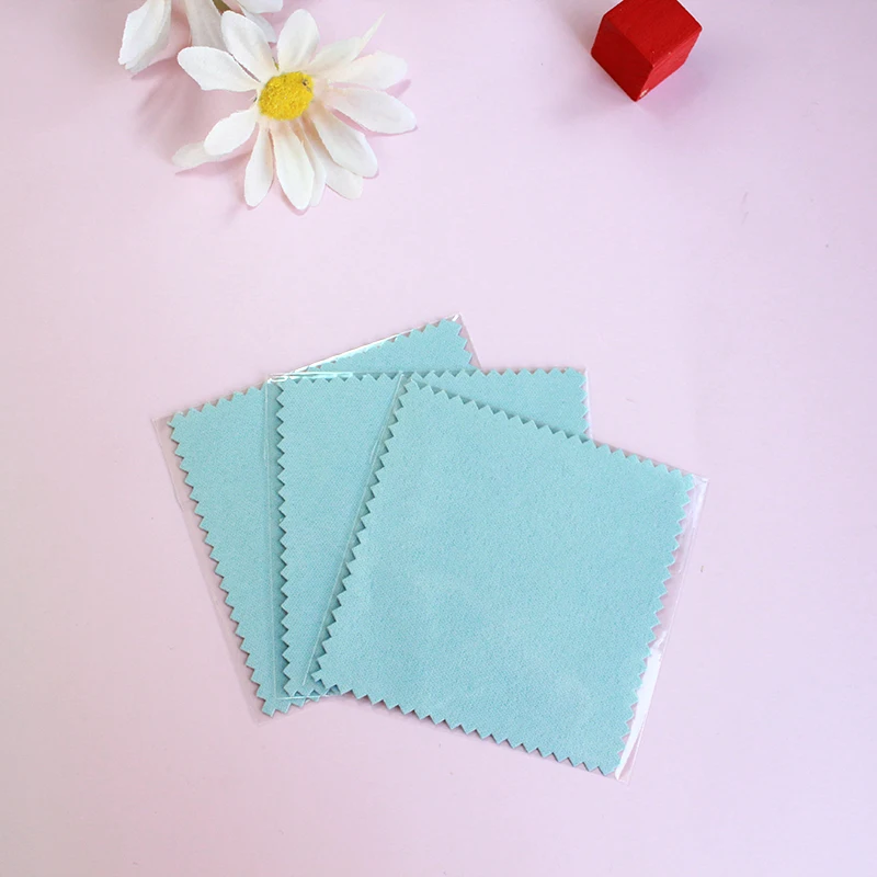 50/10 pcs 8x8 ซม.เงินผ้าขัดเครื่องประดับทําความสะอาด Anti Tarnish Reusable ผ้าเช็ดนุ่มเก็บเครื่องประดับ Shining เครื่องมือ