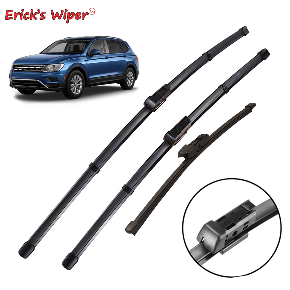 Erick Của Khăn Lau LHD Trước & Sau Tay Lau Xe Bộ Cho VW Tiguan MK2 2017 - 2020 Kính Chắn Gió Chắn Gió Cửa Sổ 26 "+" 21 "+ + + 14"