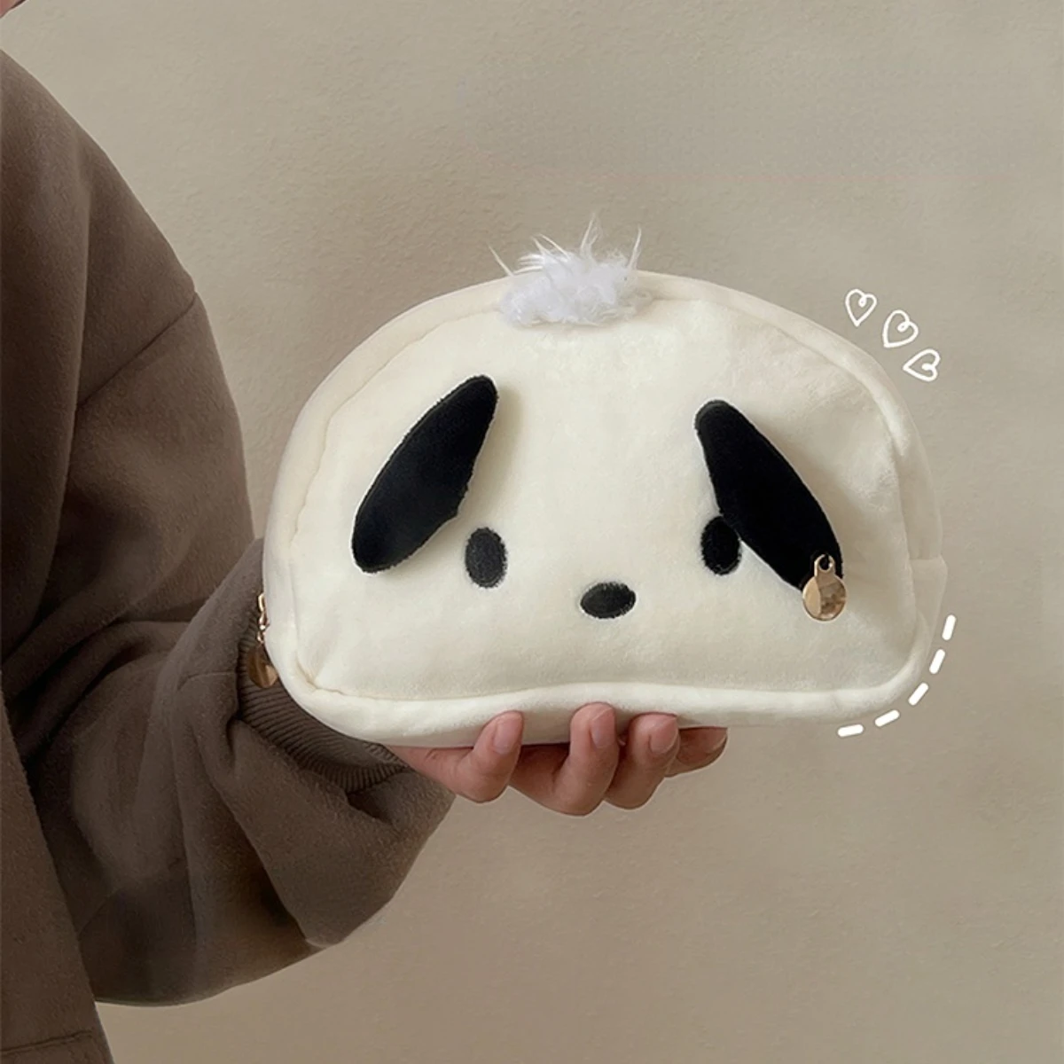 Kawaii Cosmetische Tas Baby Item Organizer Grote Capaciteit Pluche Potlood Tas Schattige Etuis Zakje Briefpapier Organizer Make-Up Tas