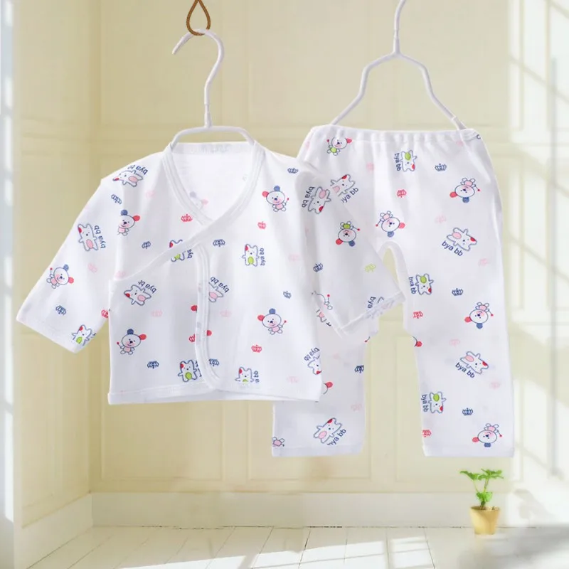 Abbigliamento per bambini Set neonato in lana riccio per neonato Set di biancheria intima in puro cotone cinque 0-3M Set di biancheria intima in puro cotone primavera autunno