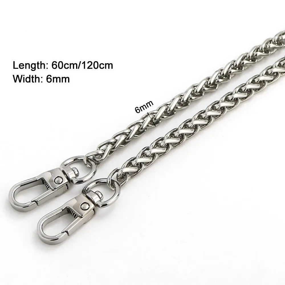 60cm 120cm metalowy łańcuszek pasek uchwyt wymienny łańcuszek złoty srebrzysty aluminiowy łańcuszek do wyrobu biżuterii ustalenia łańcuszek do torby