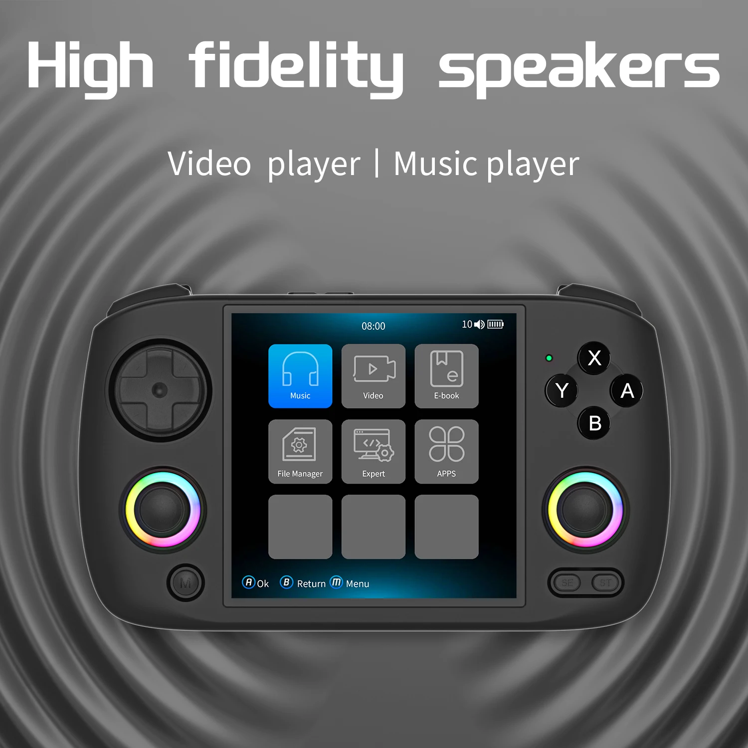 ANBERNIC-consola de juegos portátil RG Cubexx, Retro, pantalla IPS de 3,95 ", 720x720, Linux, 64 bits, compatible con WiFi, Bluetooth, transmisión de videojuegos
