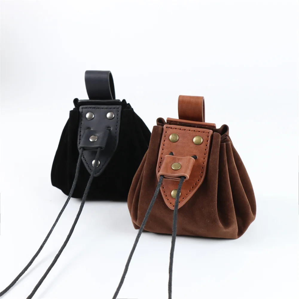 UYEE Borsa da cintura medievale rinascimentale Custodia per monete celtica vichinga Borsa con coulisse Steampunk per uomo Donna Larp Cosplay