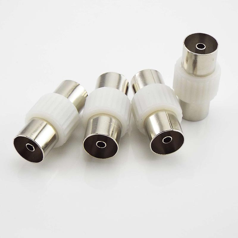 2/4/10 pces macho para macho/fêmea para fêmea tv plug jack para antenas tv rf plugues coaxiais conector adaptador d5