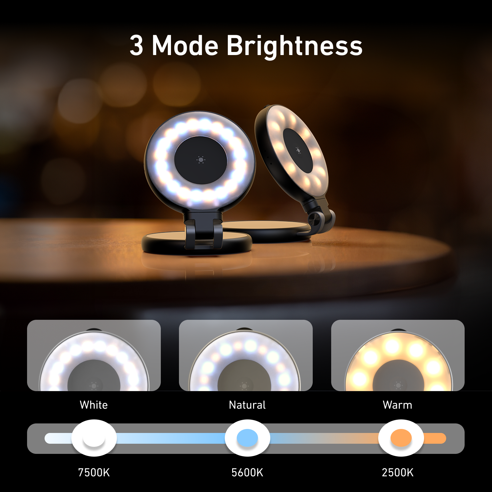 TELESIN Smartphone Magnetic Fill Light Mini Selfie Light 3 Modes Adjustable Brightness for Iphone XIAOMI HUAWEI SAMSUNG Phone
