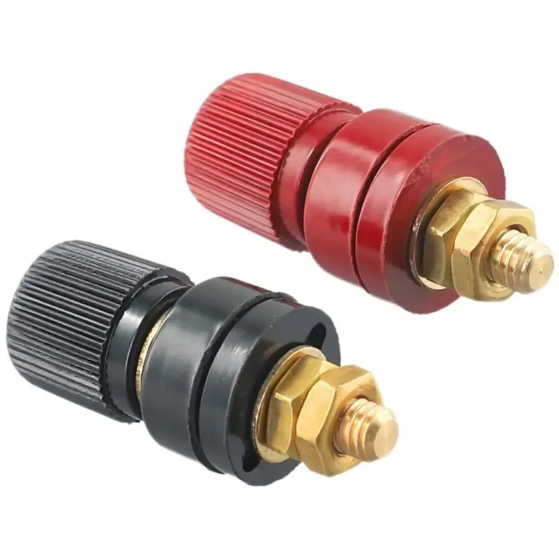 2 Stücke Schwarz/rot Neue 6mm Messing Stud Premium Fernbedienung Batterie Power Junction Post Connector Terminal Kit Automotive Anschlüsse