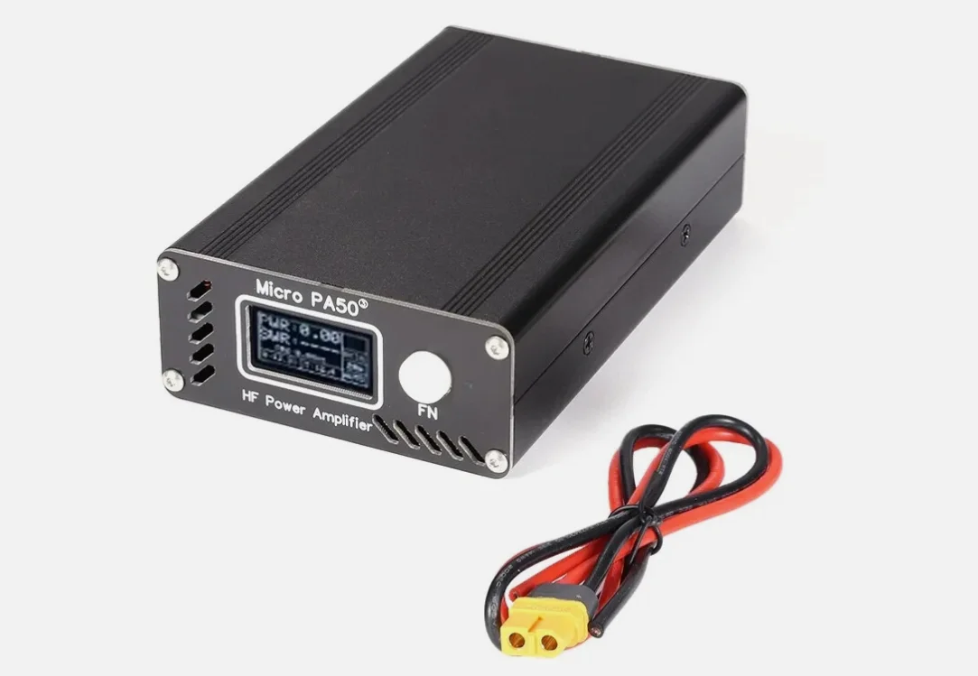 Micro PA50-3 50W 3,5 MHz-28,5 MHz pantalla OLED de 1,3 pulgadas amplificador de potencia HF de onda corta inteligente medidor SWR actualización de filtro LPF PA50 +