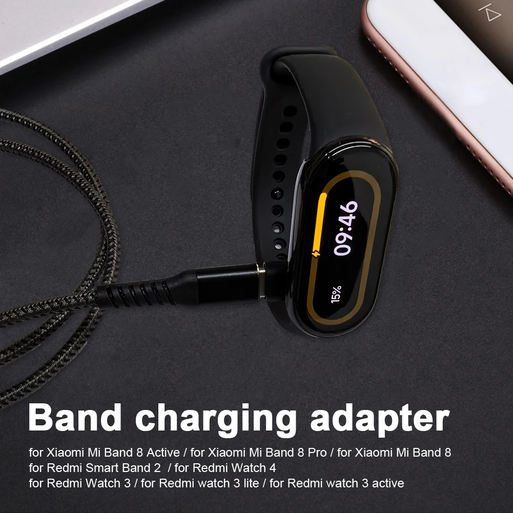 TYPE-C ładowarka USB Adapter do Xiaomi Mi Band 8 Pro bransoletka i Redmi Smart Band 2 zegarek 4 3 przenośne magnetyczne złącze ładowarki
