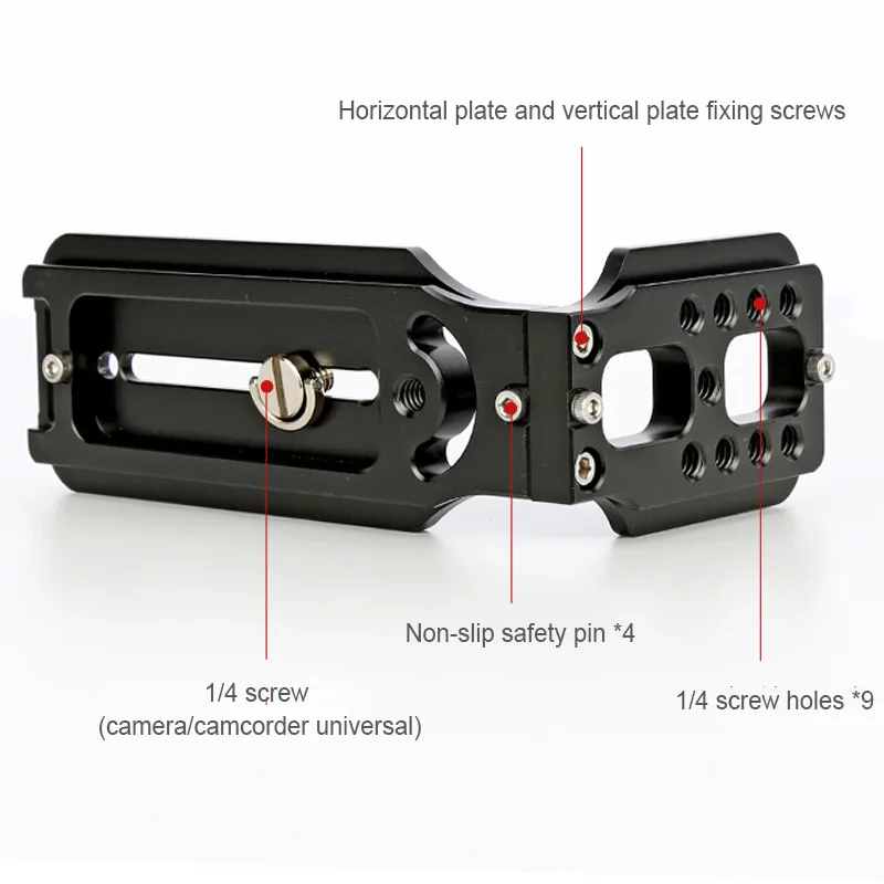 Vertical L Plate Camera Quick Release Board Mount Baseplate Universal for DSLR Ballhead Phone Tripod Bracket Holder