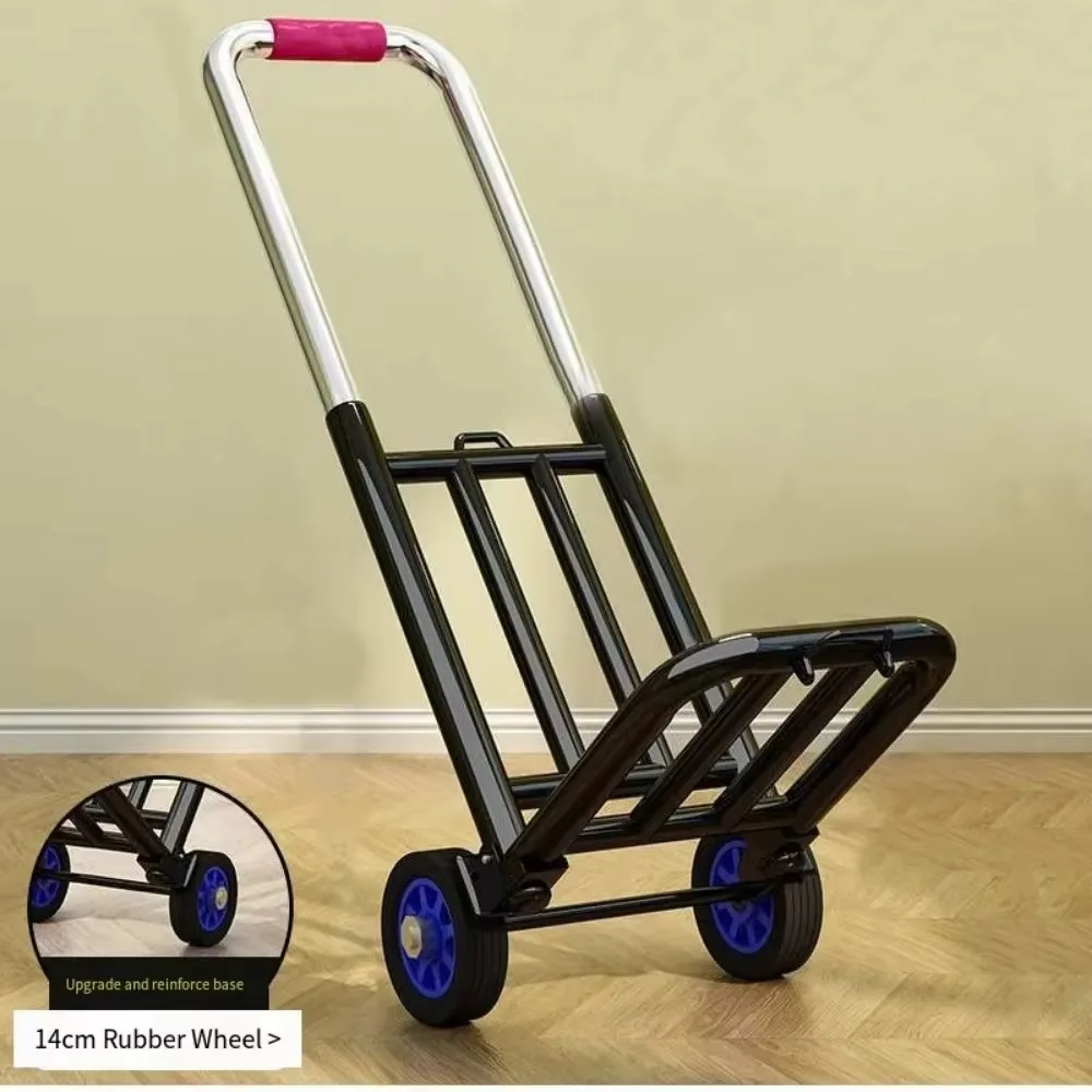 Camión de mano plegable para el hogar, carrito de compras portátil Simple, escaleras para escalar al aire libre, remolque de equipaje, carro ajustable para supermercado