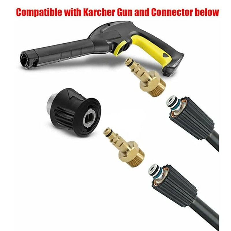 M22 14MM Fitting Hose Connector High Pressure Washer Hose Adapter Replacement Parts and Accessories for Karcher Lavor Bosch