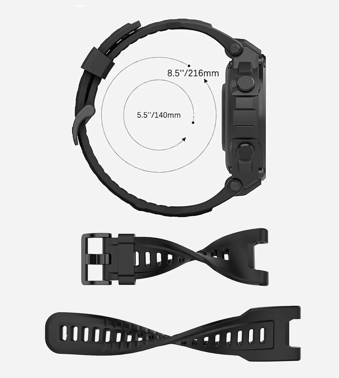 Pulseira de silicone para amazfit T-REX t-rex pro pulseira de relógio inteligente t-rex relógio inteligente pulseira esportiva com acessório de ferramenta