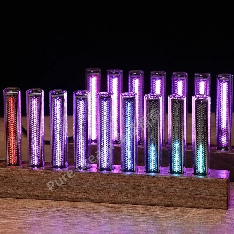 Nueva luz de nivel de recogida RGB de 12 bits pantalla LED medidor de nivel de sonido indicador de música luz de escritorio