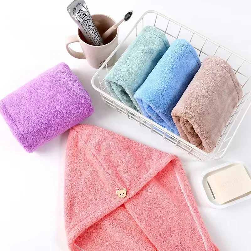 Toalla de microfibra para el cabello, toalla mágica de secado rápido para mujer, gorro de baño de agua con absorción para la cabeza