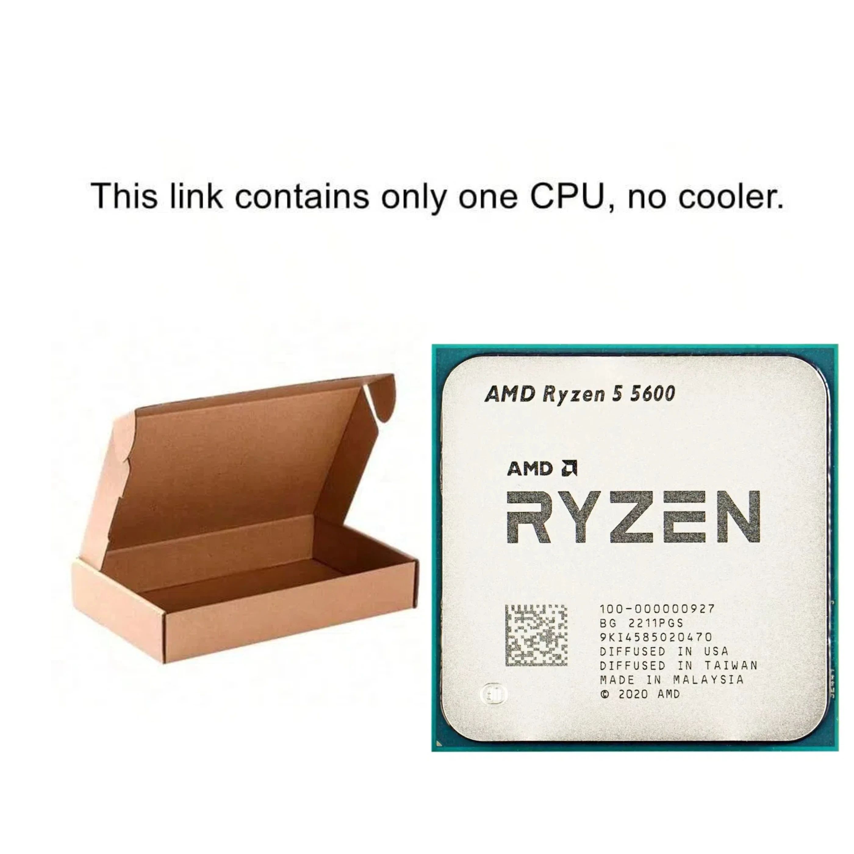AMD Ryzen 5 R5 5600 3.5GHz 6-Core 12-Thread CPU Processor 65W LGA AM4 Not brand new
