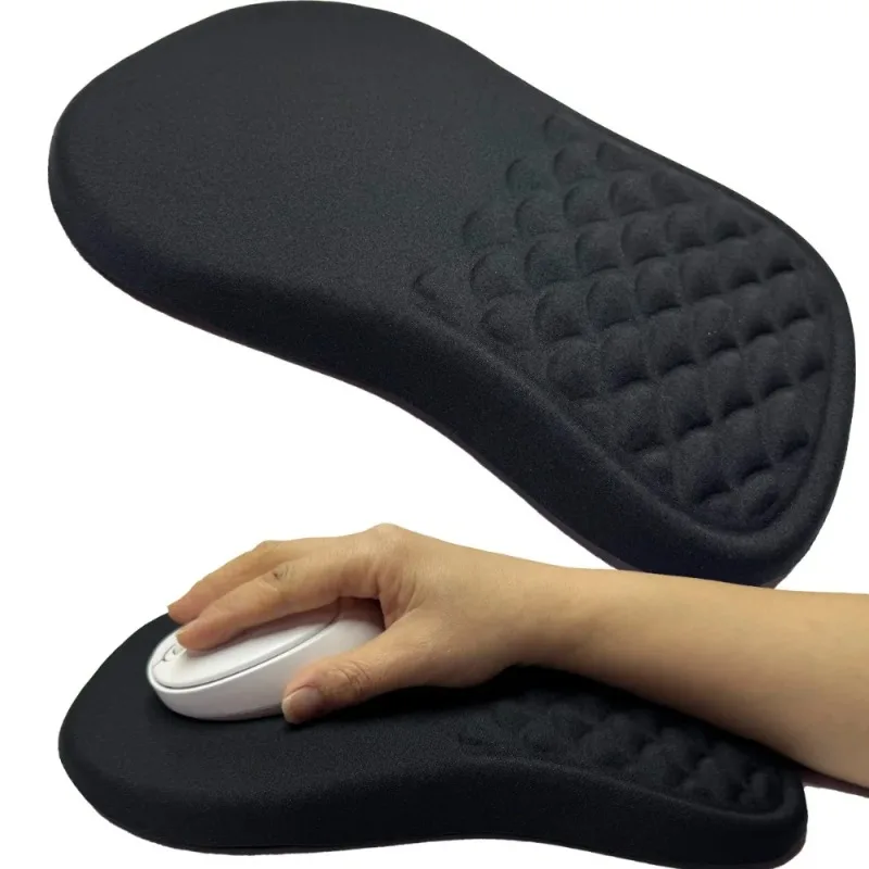 Ergonomisches Mauspad mit Handgelenkauflage, bequeme Handgelenkstütze, rutschfest, hochelastisches Mauspad aus Memory-Baumwolle für PC, Laptop, Computer