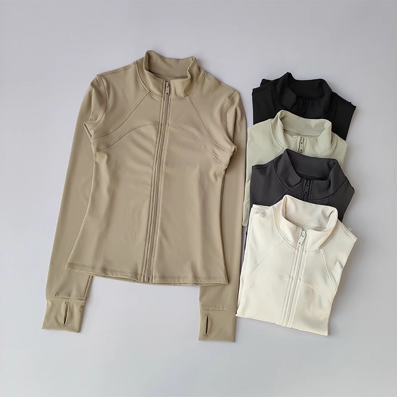 Chaquetas deportivas para mujer, chaqueta deportiva de manga larga de secado rápido, abrigo de entrenamiento para correr, Top deportivo, chaqueta de gimnasio, sudadera de entrenamiento