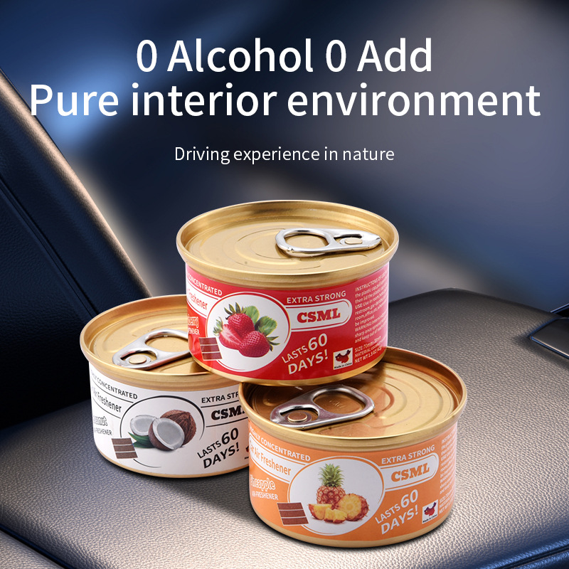 Car Air Fresheners Canned Wood Blocks Fruit Bubble Gum Aroma Flavor Ambientador Coche Long-Lasting Auto Interior Aromatherapy