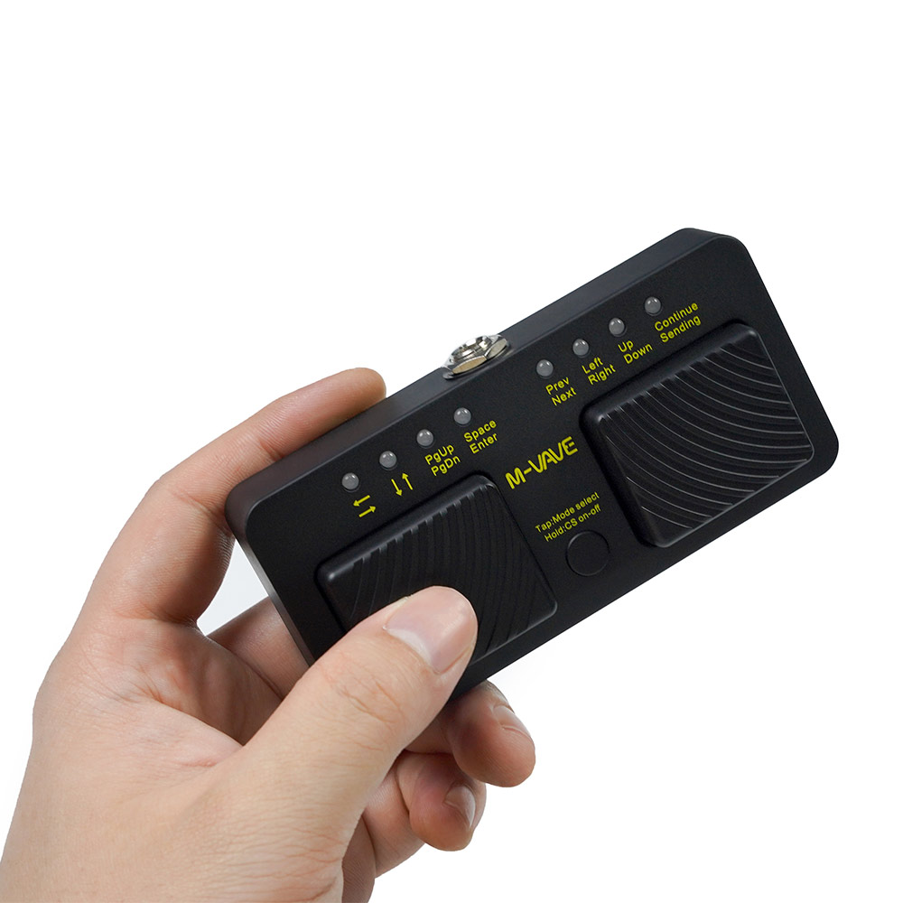 M-VAVE Cube Turner Pro Wireless Bluetooth Page Turner Silent Foot Pedal USB wiederaufladbar für iPad iPhone Tablet Smartphone