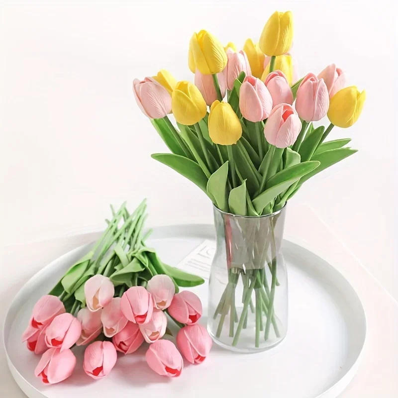 5/10pcs Tulpen blumen künstlicher Tulpen strauß pe Schaum gefälschte Blume für Hochzeits zeremonie Dekor Hausgarten Blumenstrauß Dekoration