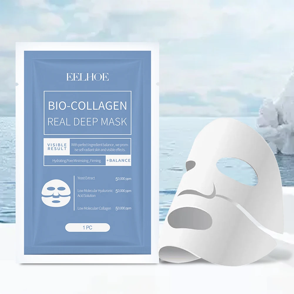 BioCollagen Real Deep Moisturizing Mask Anti-Wrinkle Lifting Face Mask Hydrolyze Collagen Soluble Collagen Sheet Mask