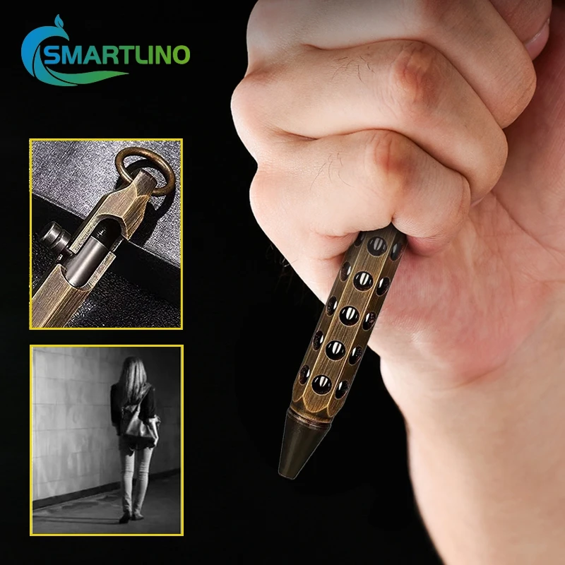Retro ทองเหลืองยุทธวิธีปากกา Bolt Action ลายเซ็นปากกาลูกลื่นสําหรับธุรกิจคริสต์มาสวันเกิดโรงเรียนนักเรียนสํานักงานเครื่องเขียน