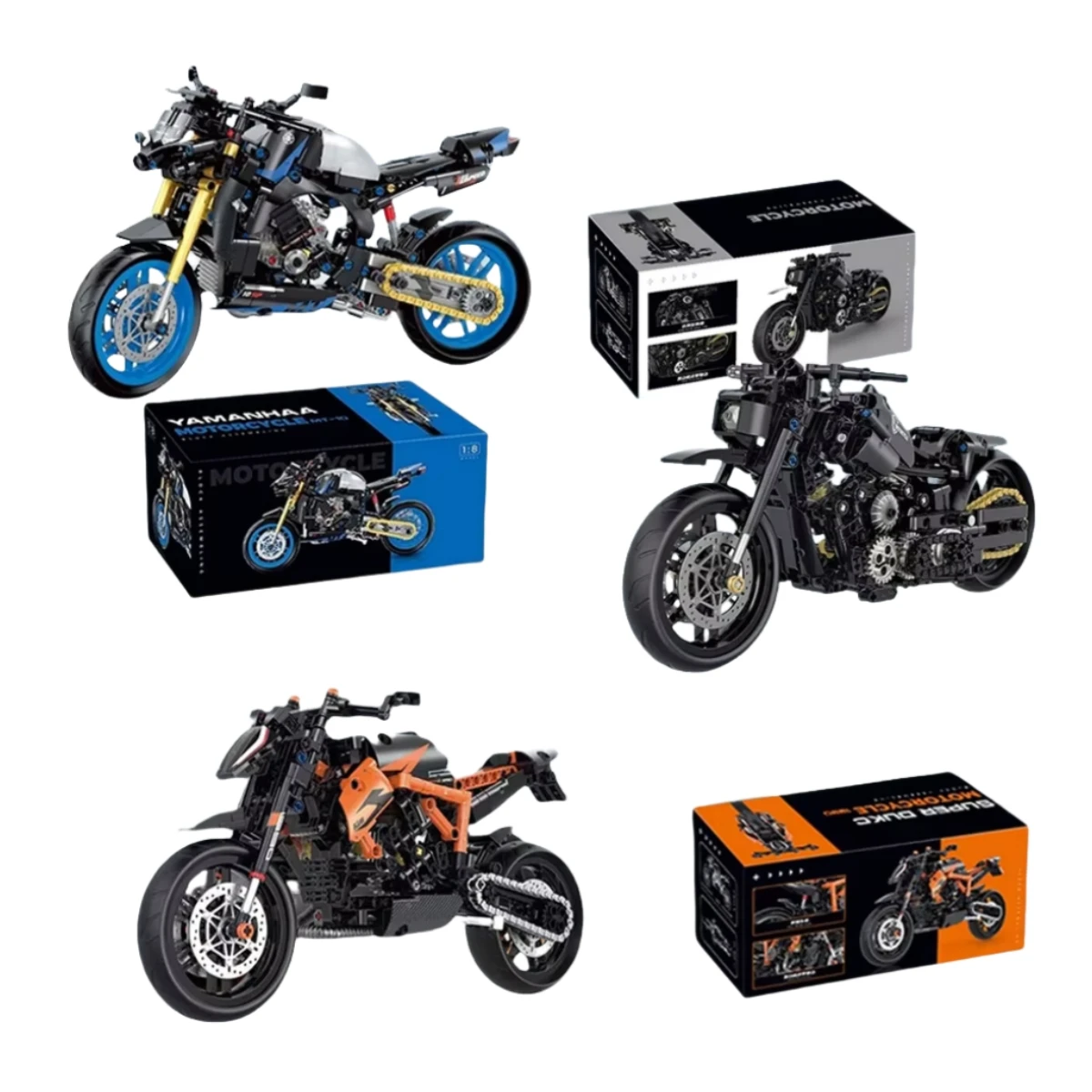 Techniczne MOC cegły budowlane Model motocykla kreatywny zestaw do budowania zabawki montażowe prezent edukacyjny dla dzieci chłopcy dziewczęta