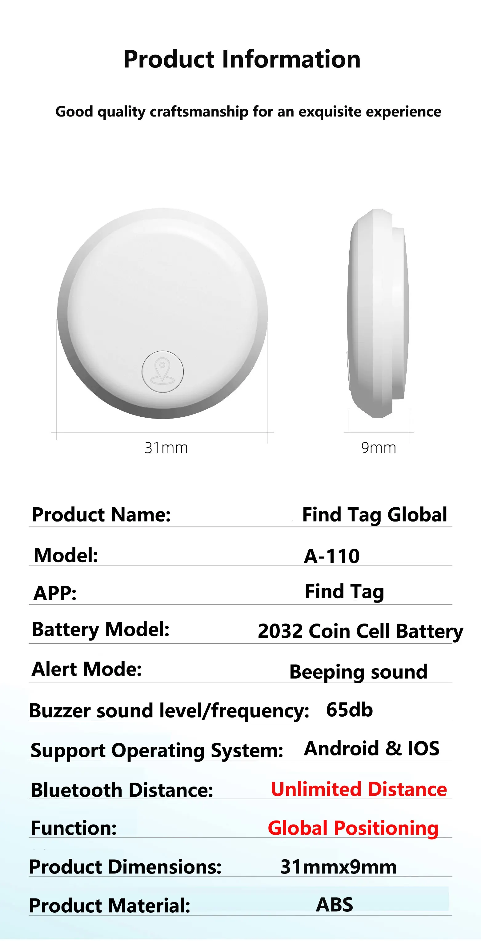 Smart Finder Find Tag Global Position Locator For Android & IOS Work Smart Tag History Tracks and Multi-View Unlimited Distance