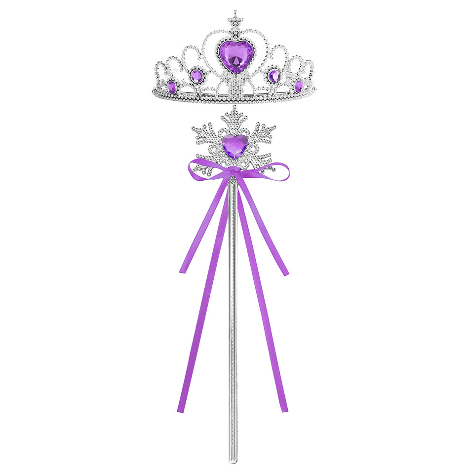 Crianças strass tiara coroa e varinha mágica com glitter cabeça de cristal argola jóias acessórios para o cabelo para meninas adolescentes presente aniversário
