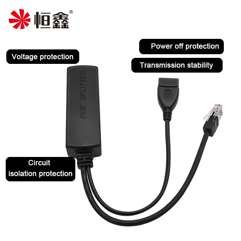 USB Hembra Tipo A Puerto POE Spliter Función de aislamiento 802. 3AF/at para IP Cccam, Módulo de Fuente de Alimentación, Ethernet 100M, CC 48V a 5V