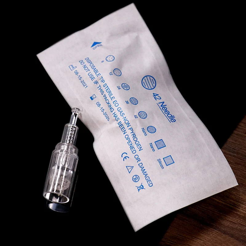 10/50pcs Microneedling ตลับเข็มสําหรับ Ultima A6 NANO/9/12/36/42Pin Micro เข็ม Derma ปากกาสัก Bayonet TIP