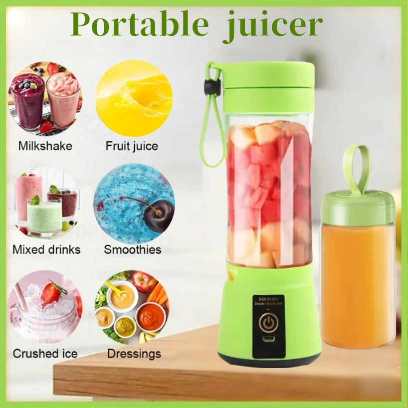 380ml domowy mikser do soków mini elektryczna sokowirówka USB akumulator smoothie smoothie shake mixer piknik na świeżym powietrzu przenośna sokowirówka