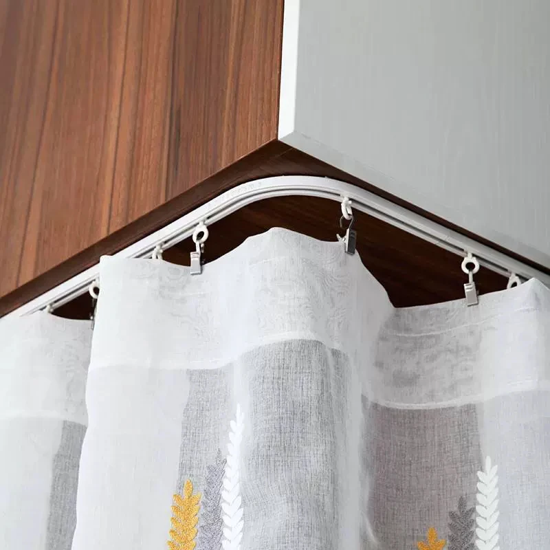 Selfกาวผ้าม่านเลื่อนโดยไม่ต้องเจาะNano Silent Trackด้านบนติดตั้งด้านข้างHome Window Decor Accessorie