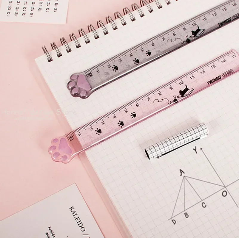 かわいい猫の爪定規多機能 DIY 描画ツール学生定規二重義務学校事務用品アブラソコムツ