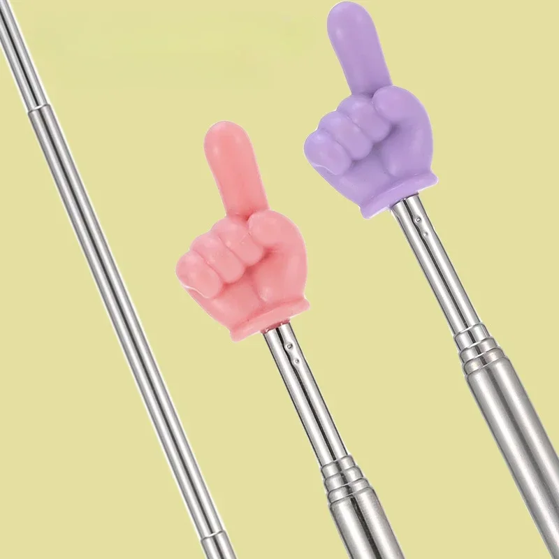 Stainless Steel Pointer Parent-child Finger Stick Telescopic Rod Finger Design Children's Commemorative Tool