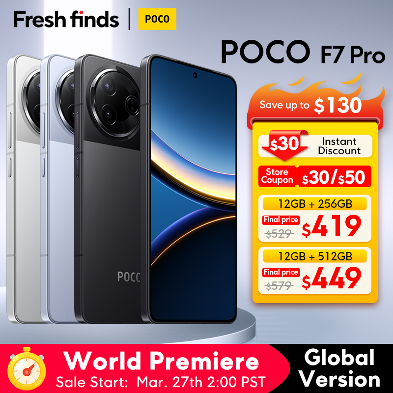 [Estreno mundial] Poco F7 Pro Smartphone versión Global, Snapdragon®8 Gen 3 Cámara dual de 50MP con OIS 90W HyperCharge 5G NFC