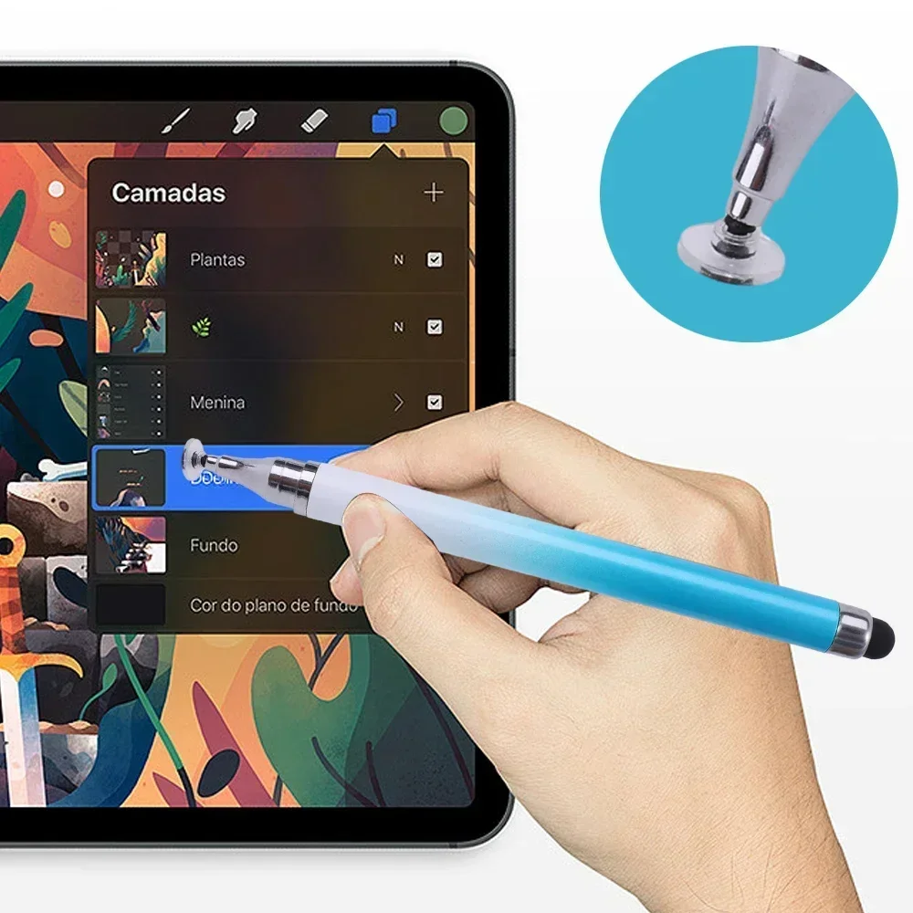 Universal 2 in 1 Stylus Pen for Smart Phone Tablet Drawing Capacitive Pencil Android Mobile Screen Touch Pen For Iphone Samsung
