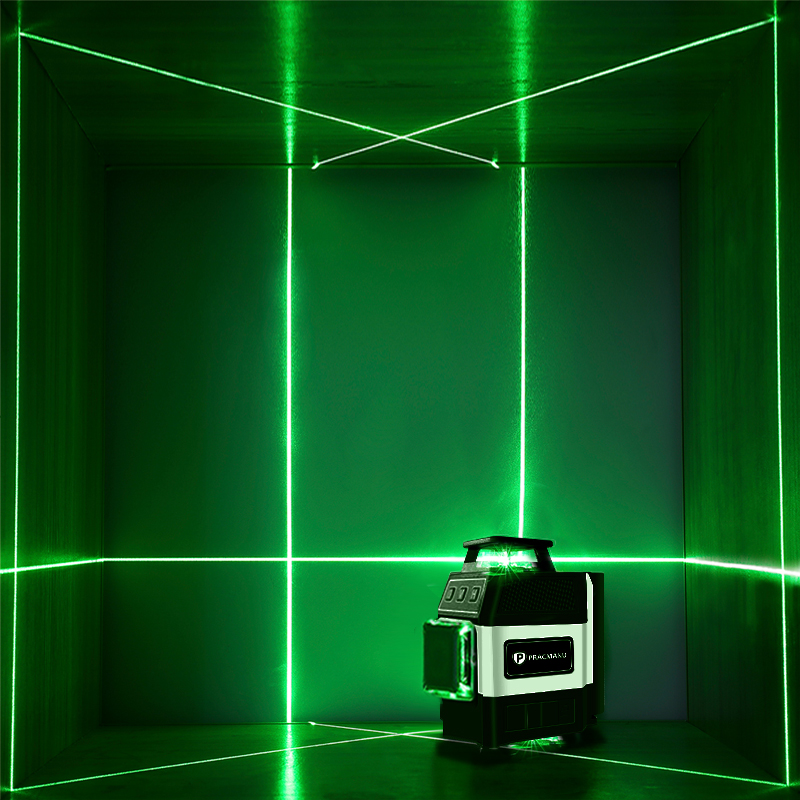 Pracmanu Mini 16 Lines 4D Laser Level Green Lines Self-Leveling Horizontal and Vertical Powerful Green Beams Laser Level